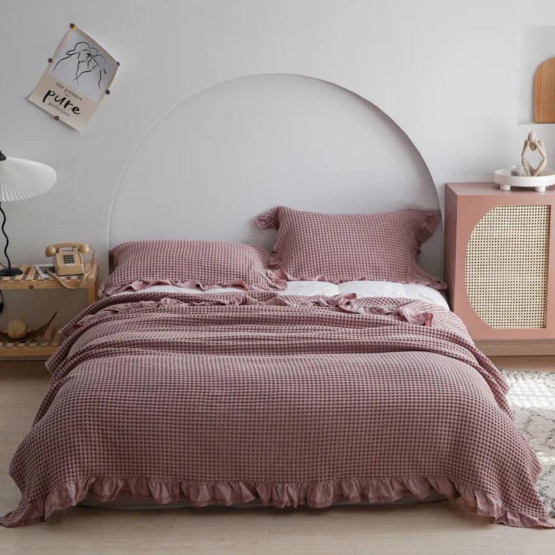 Japan Waffle Plaid Blankets for Bed Sofa Throws Cotton Yarn Towel Blanket for Kids Adult Summer Air Conditioning Quilt Bedspread EX-STOCK Canada