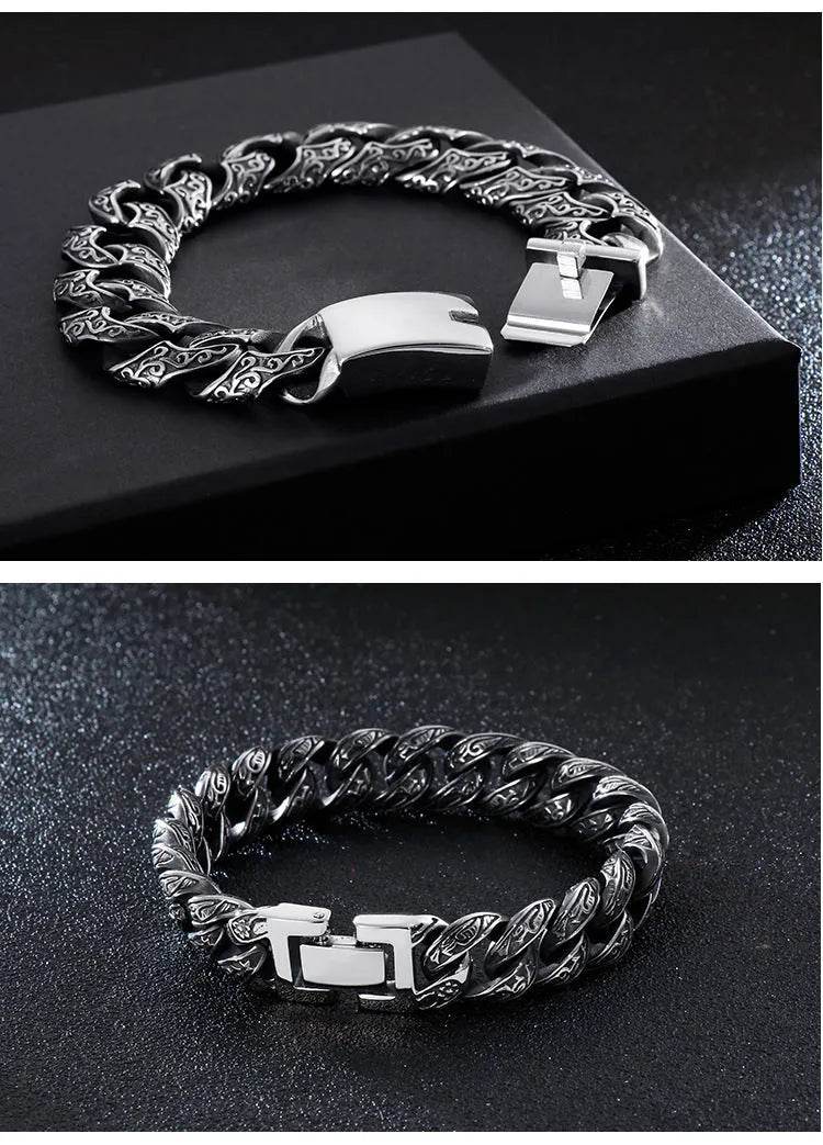 Link Chain Bracelet Punk Stainless Steel - EX-STOCK Canada