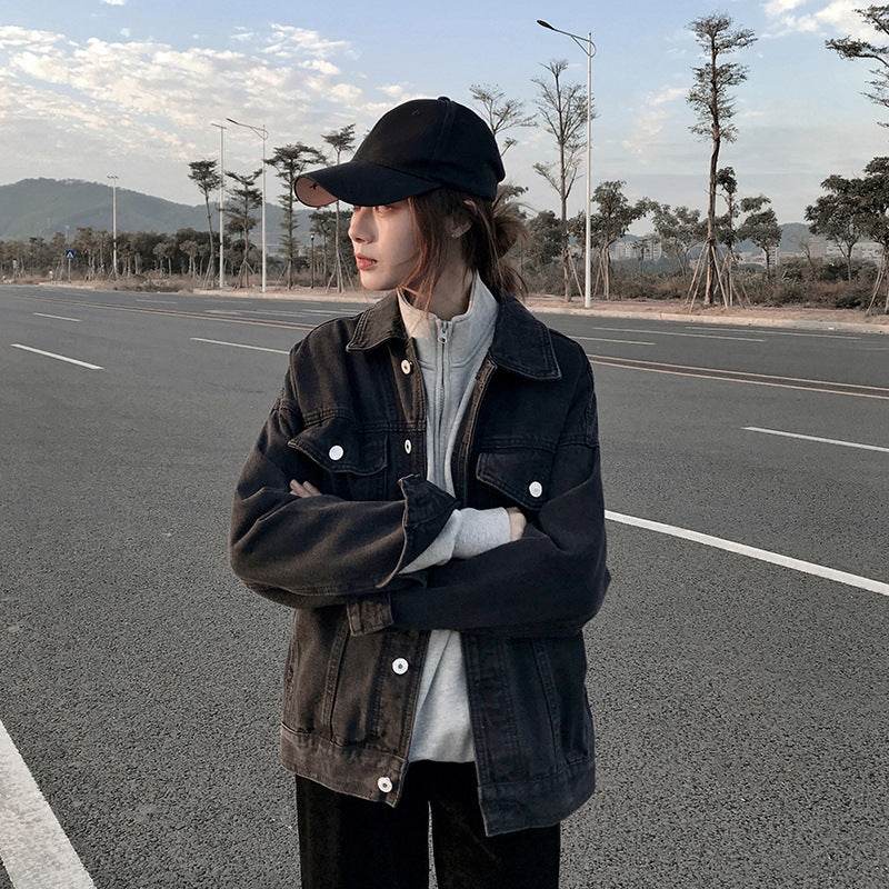 Casual Unisex Oversized loose Washed Denim Jacket - EX-STOCK Canada