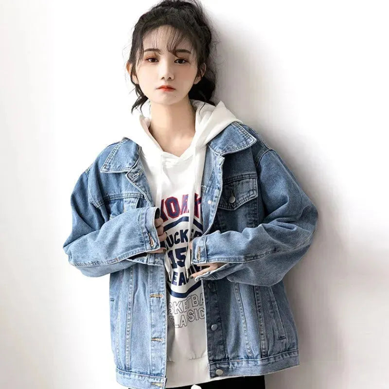 Casual Unisex Oversized loose Washed Denim Jacket - EX-STOCK CANADA