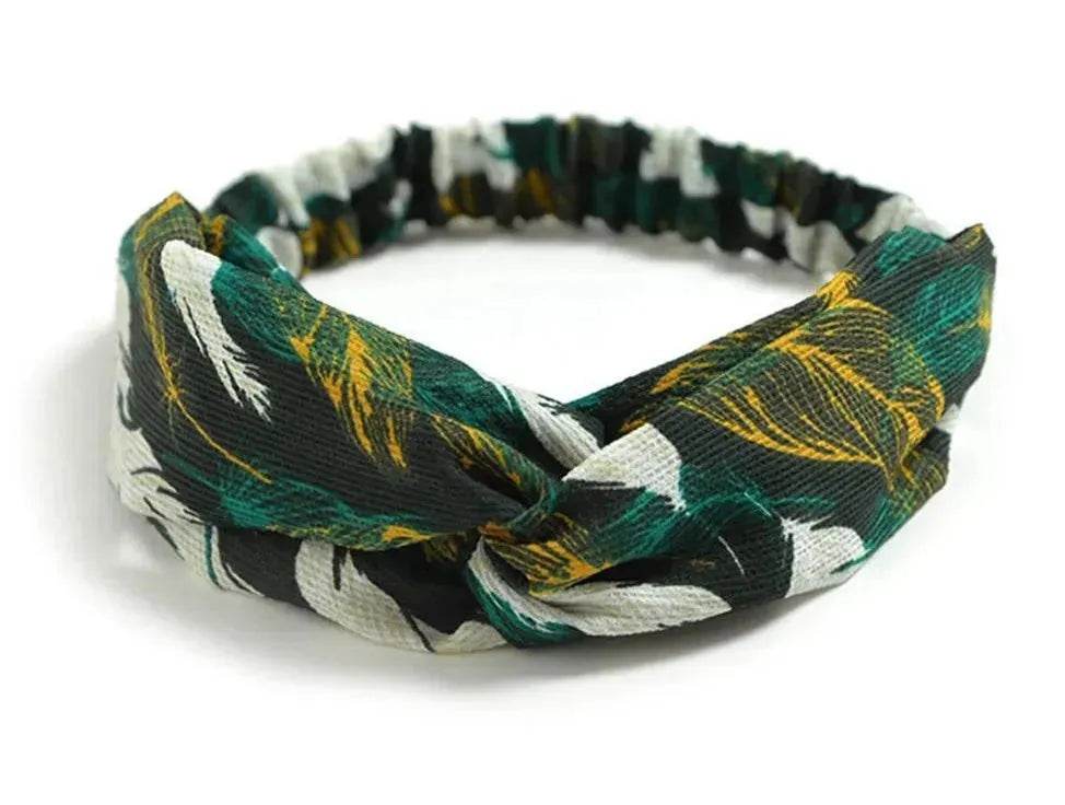 Women Retro Style Knotted Hairband floral Print Cross Headband - EX-STOCK Canada
