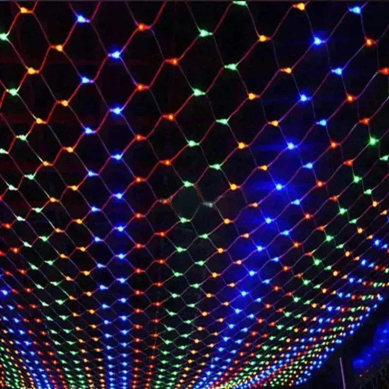 Lumières LED de Noël Lumières de cordes extérieures extérieures LUCTURES DE FISHNET PLUS PLUS DE LUMIRES DE FOLUS PAVES PAVES MEDIAGE INS DÉCORATIFS LUMIÈRES