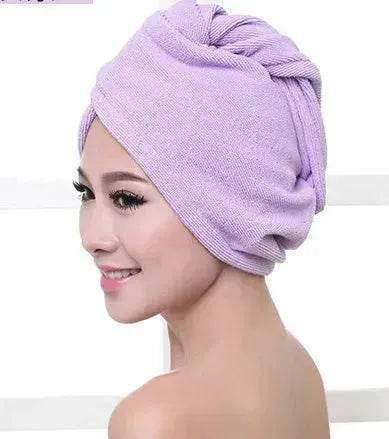 Women's Microfiber Hair Dryer Cap Absorbent Hair Towel. - EX-STOCK Canada