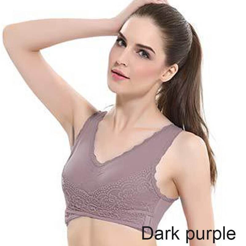 Front Cross Side Buckle Lace Side Non-Wire Sports Fitness Bra women - EX-STOCK Canada