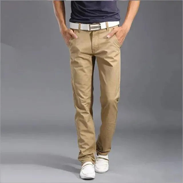 Casual Men's Slim Fit Straight Leg Trouser - EX-STOCK CANADA
