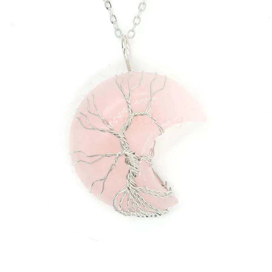 Natural Crystal Moon Pendant for Men and Women - EX-STOCK Canada