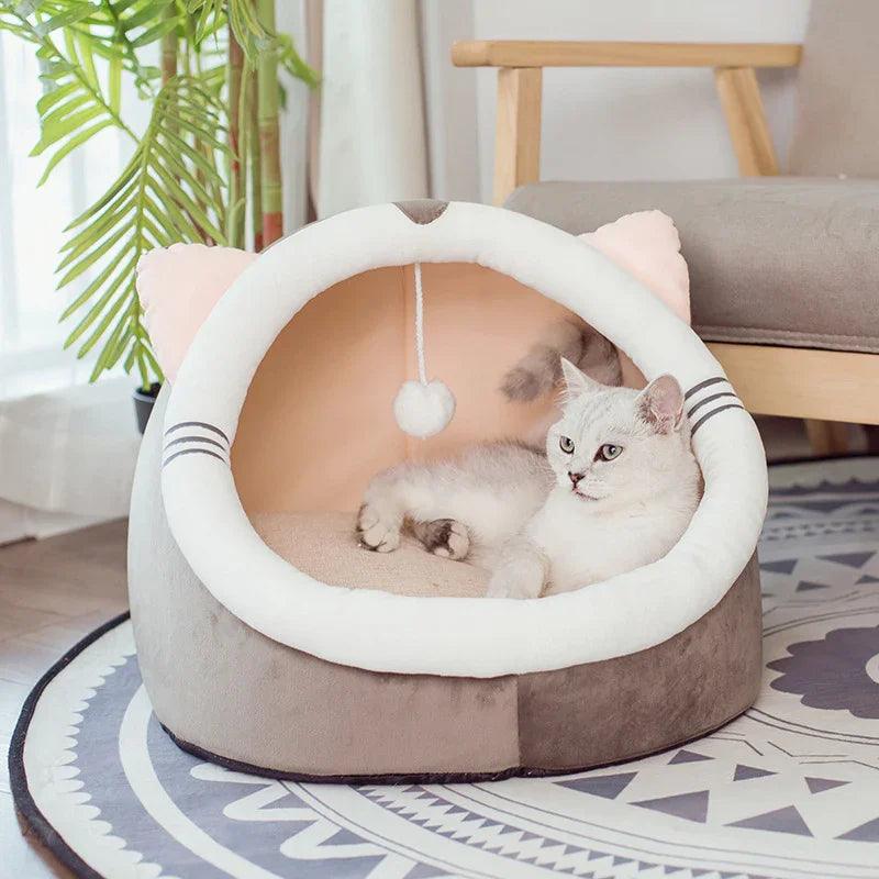 Litière pour chat domestique litière fermée chenil pour chat hiver plus veloursEX-STOCK Canada
