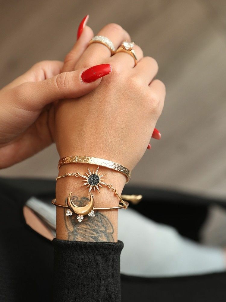 Pulsera de diamante de luna sol llena - EX-STOCK Canada