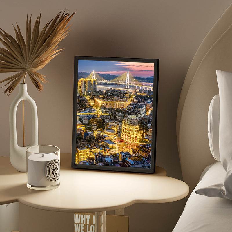 Voice-controlled Modern Minimalist New Night Light Desktop Decoration Hallway Bedroom Lighting Painting - EX-STOCK Canada