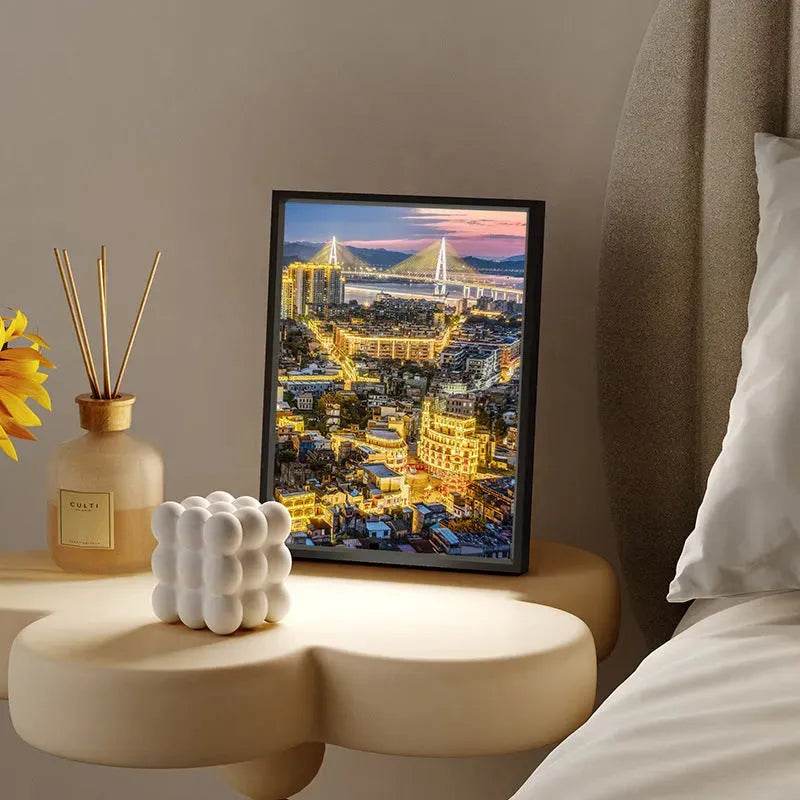 Voice-controlled Modern Minimalist New Night Light Desktop Decoration Hallway Bedroom Lighting Painting - EX-STOCK Canada