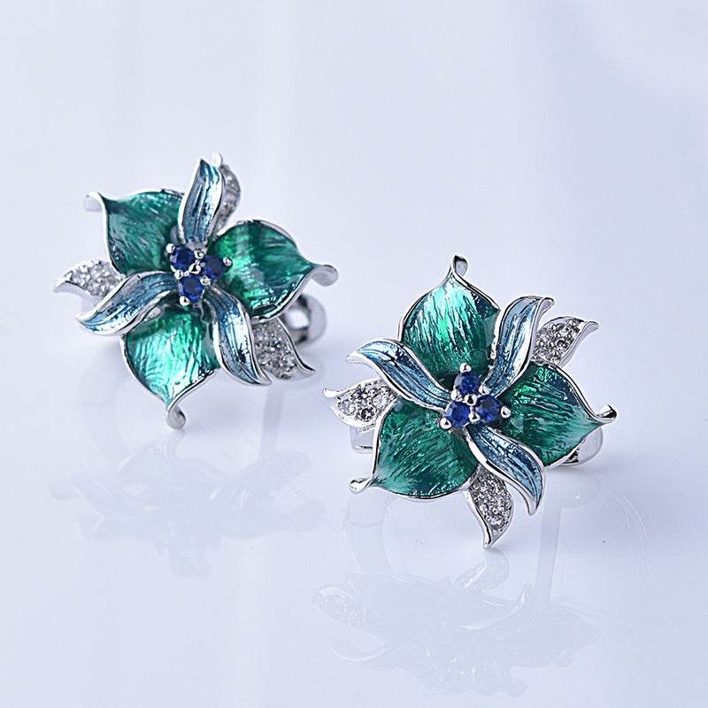 Purple Epoxy Earrings Pendant Set - EX-STOCK Canada