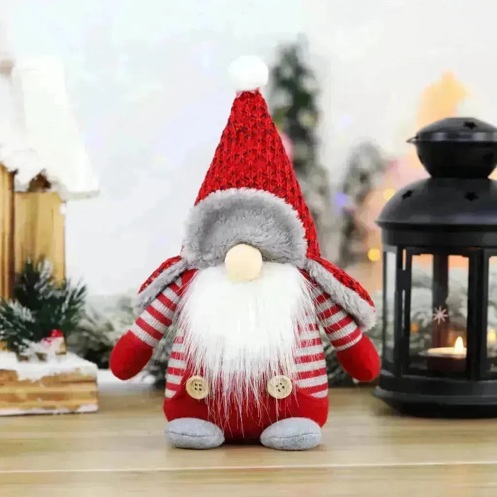 Poupées sans visage ornements nordiques Forester Santa Claus Ornements de Noël Décoration de la fenêtre