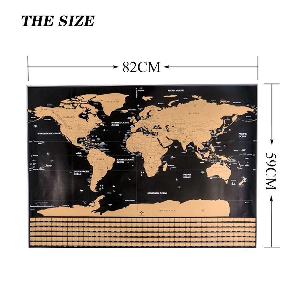 World Travel Map EX-STOCK Canada