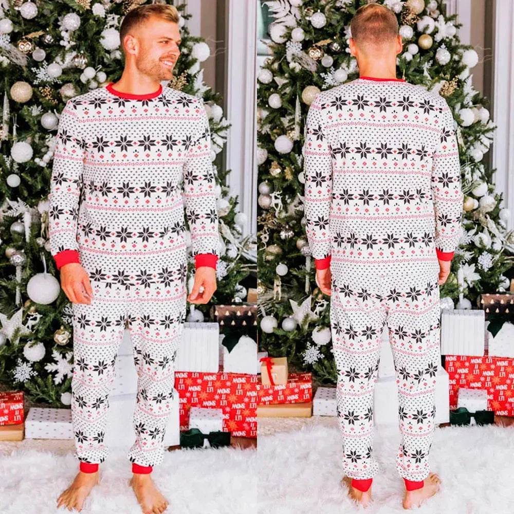 Polyester Black And White Contrast Color Christmas New Parent-Child Women's Casual Suit - EX-STOCK Canada