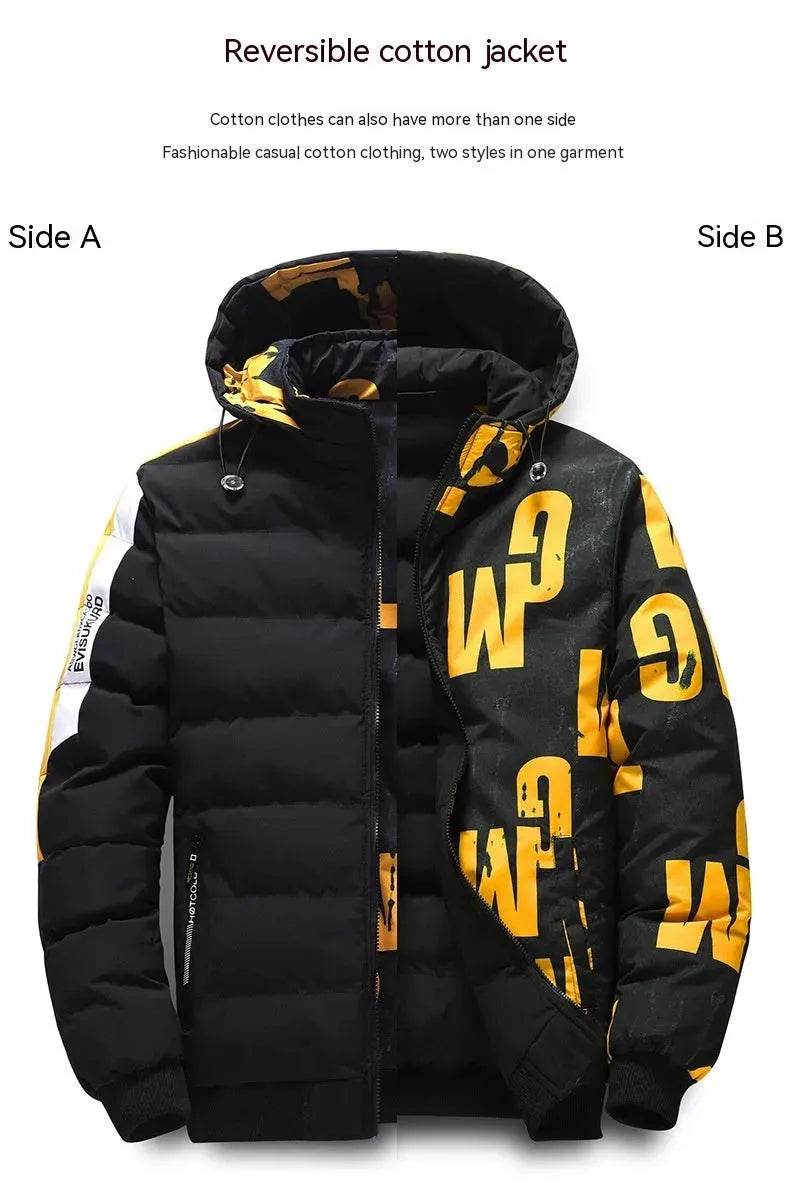 Men’s Winter Puffer Jacket – Thick Cotton-Padded Hooded Coat - EX-STOCK Canada