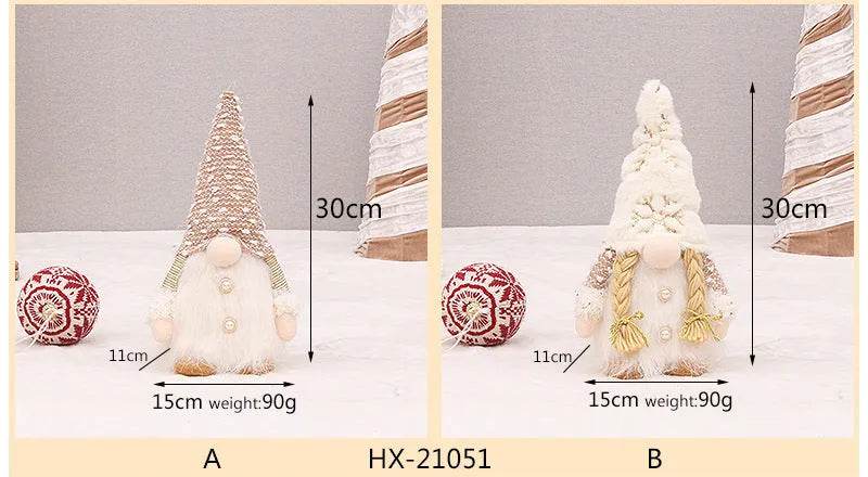 Retractable Luminous Santa Doll Rudolf Christmas Faceless Decoration Ornaments - EX-STOCK Canada