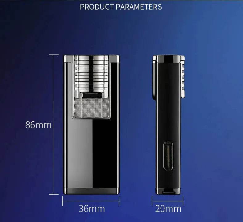 Double High Firepower Blue Flame Torch Lighter With Hidden Cigar Cutter - EX-STOCK Canada