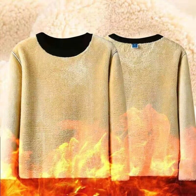 Pull pour hommes chaud en molleton berbère doublé en polaire épaissiEX-STOCK Canada