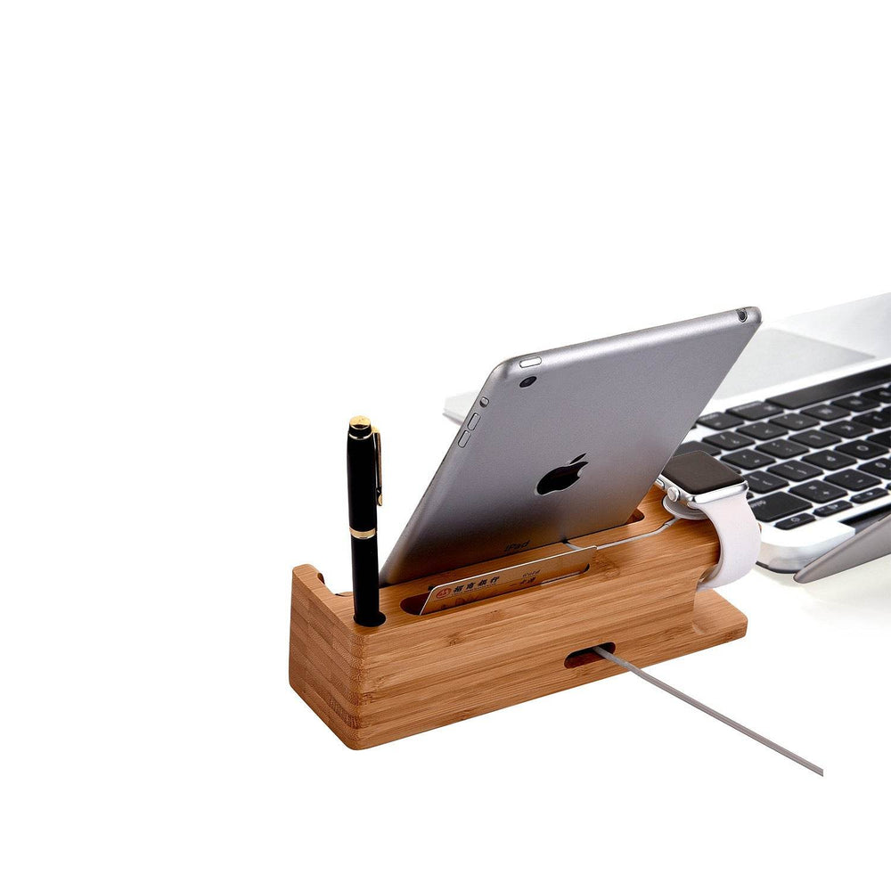 Wooden Table Desktop Dual Phone Holder - EX-STOCK Canada