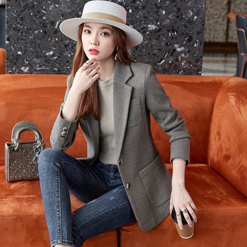 Professional office Business Tweed Blazer Women - EX-STOCK Canada