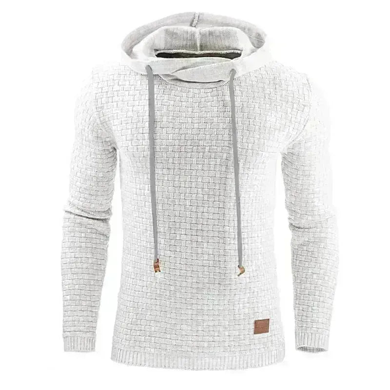 Uomo da maglione con cappuccio a pelover in pile semplice