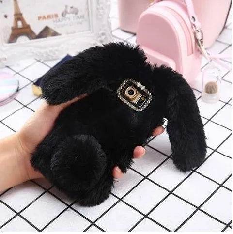 Cute Creative Rabbit Plush warm phone case women - EX-STOCK Canada