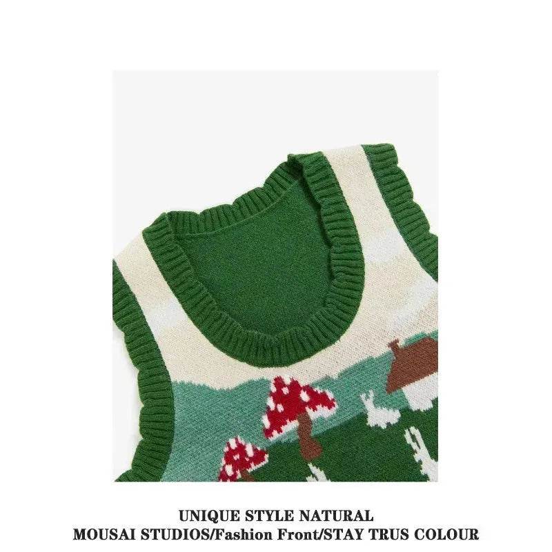 Women Christmas Sleeveless Knitted Sweater Vest - EX-STOCK Canada
