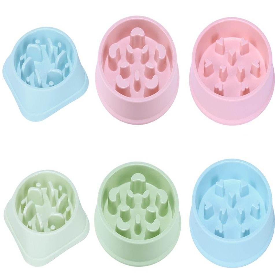 Pet Cat Dog Slow feeder Bowl Anti Choking Slow Feeding Puzzle Feeder - EX-STOCK Canada