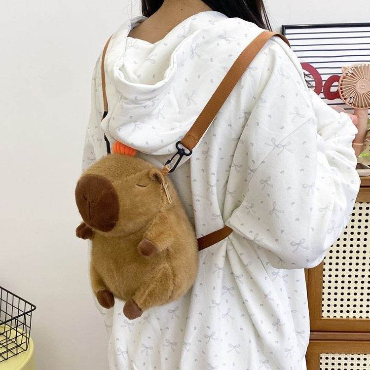 Cute Capybara Doll Bag Girl Student Backpack - EX-STOCK Canada