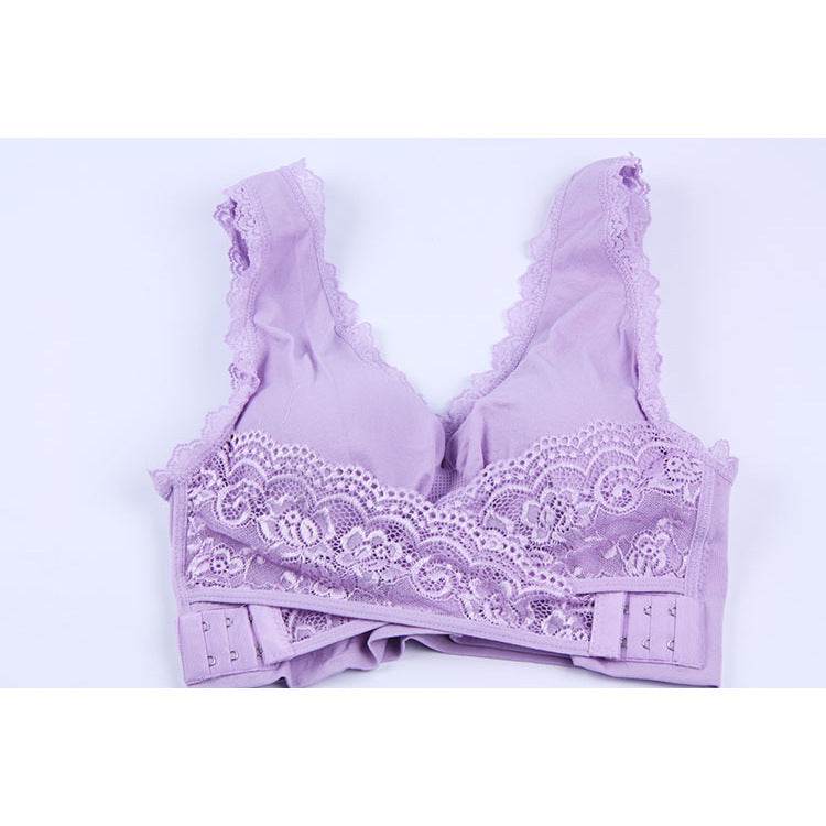 Front Cross Side Buckle Lace Side Non-Wire Sports Fitness Bra women - EX-STOCK Canada