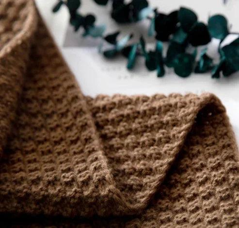 Nordic fringed knit ball blanket wool blanket office air conditioning lunch break blanket shawl blanket sofa leisure blanket blanket EX-STOCK Canada