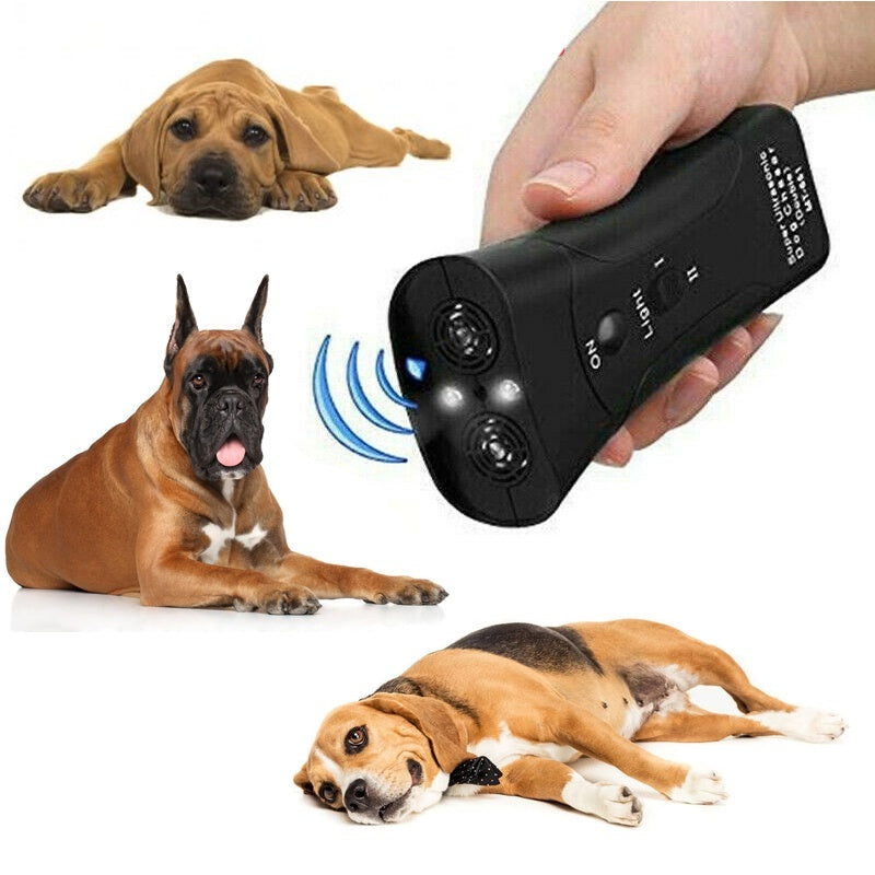 3-in-1 Anti Barking Dog Training Device Ultrasonic Dog Training Repeller  LED Flashlight EX-STOCK Canada
