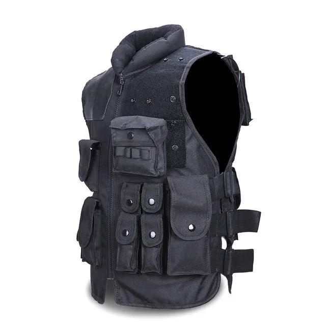 Chaleco táctico negro para hombre, chaleco militar de cazaEX-STOCK Canada