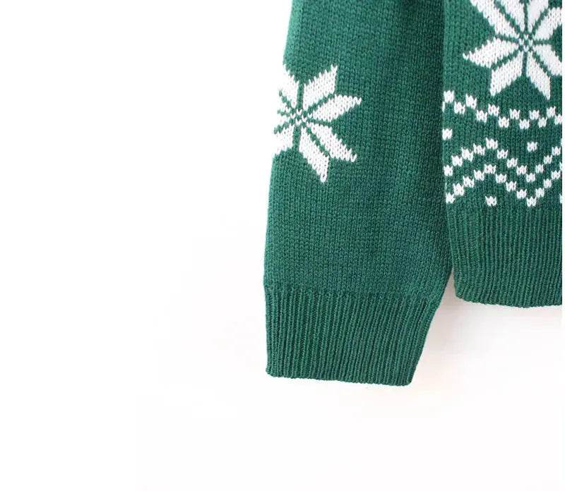 Green christmas Santa Paws Couple Pullover sweater - EX-STOCK Canada