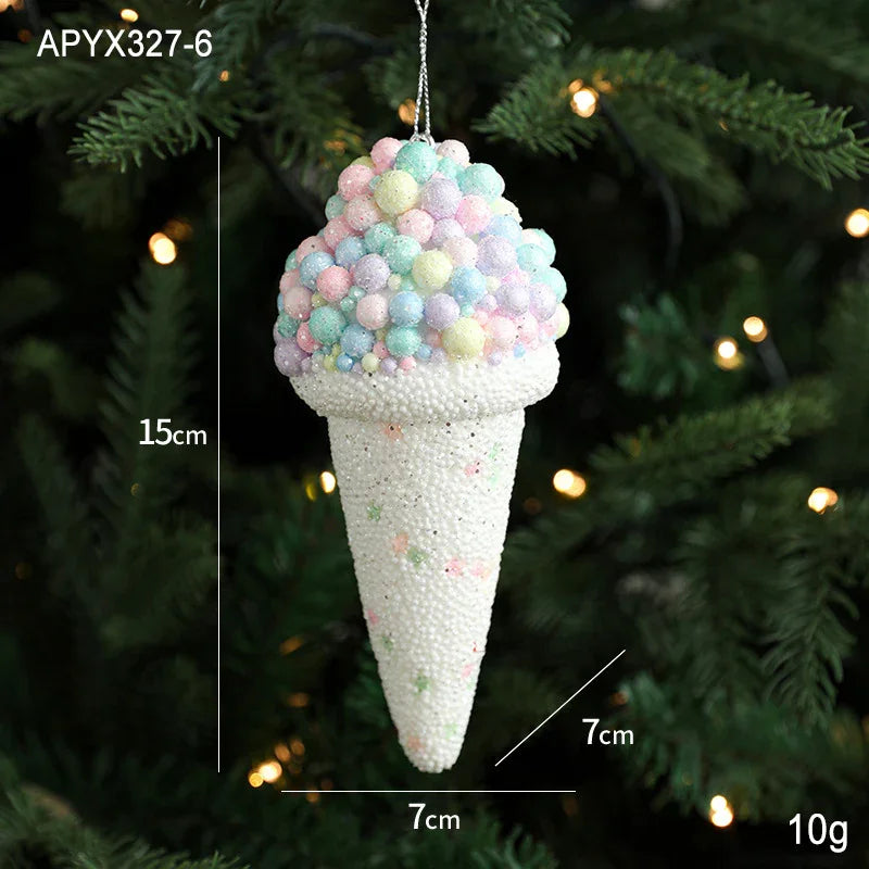 Creative Pendant Ice Cream Christmas Tree Decoration Small Hanging Pieces EX-STOCK Canada