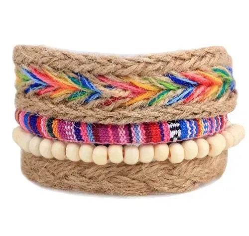 Multilayer Hemp Rope Beaded Bracelet for men and women - EX-STOCK Canada
