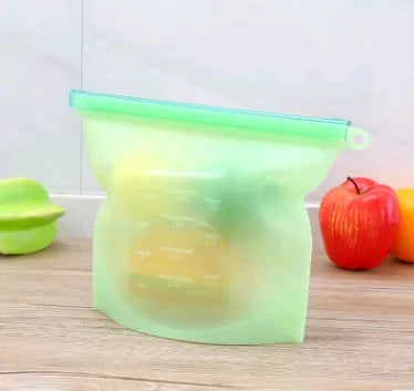 Reusable Silicone food storage bag vacuum sealed bag - EX-STOCK CANADA