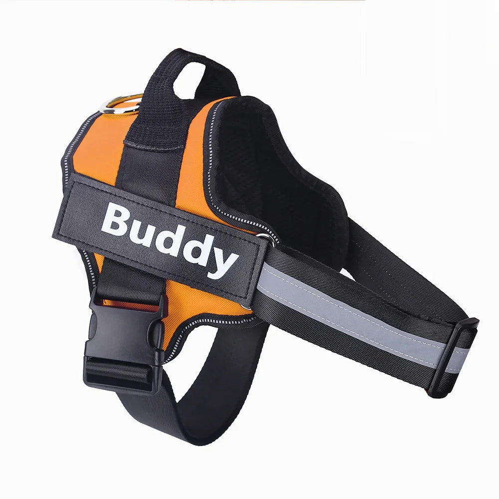 Personalized Dog Harness NO PULL Reflective Breathable Adjustable Pet Harness Vest For Small Large Dog Custom Patch Pet Supplies EX-STOCK Canada