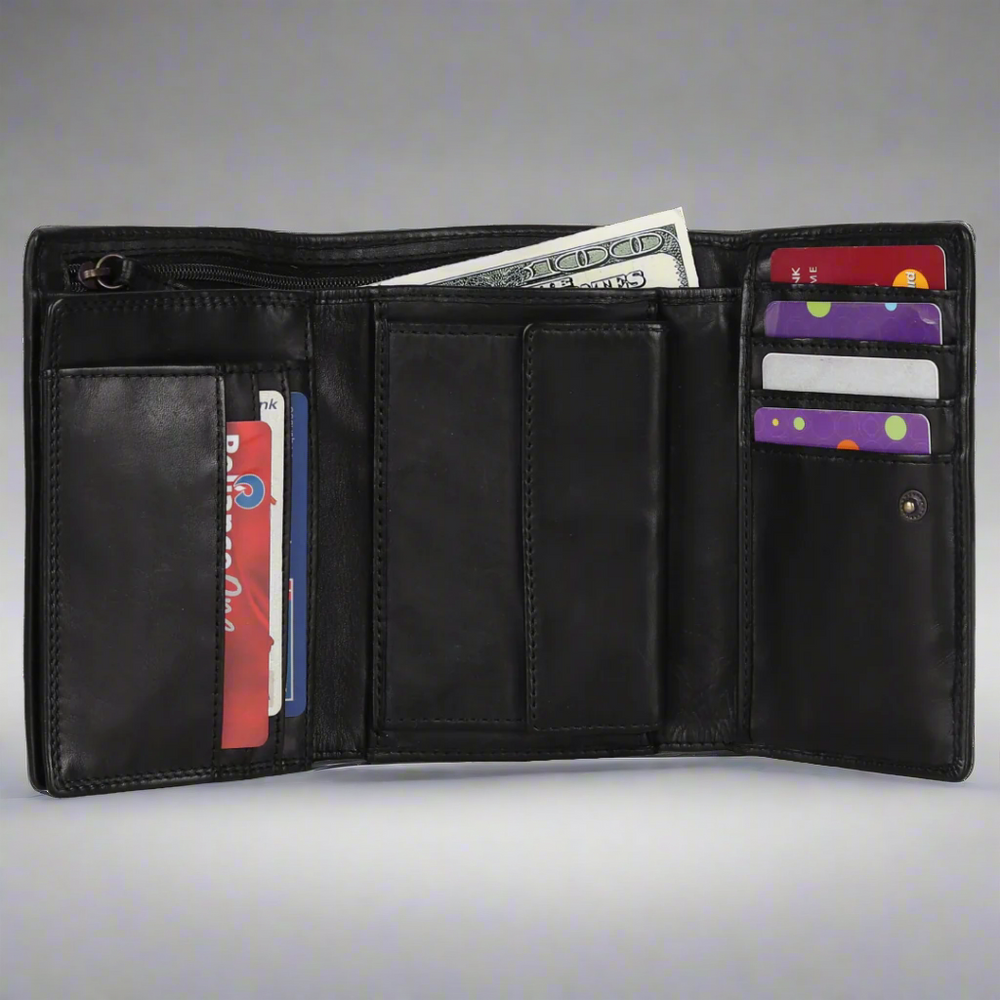 محفظة جلدية نسائية مربعة من BOLEX-STOCK Canada