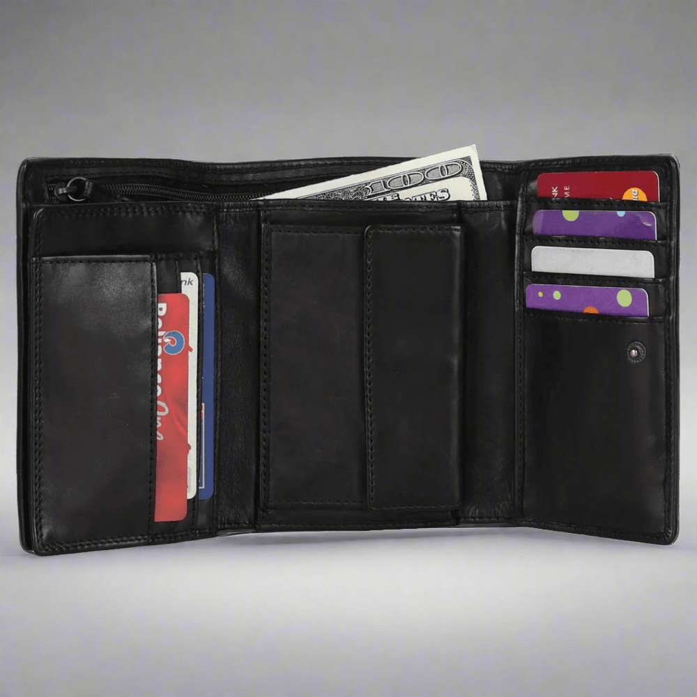Cartera de cuero para mujer BOL con pestaña cuadradaEX-STOCK Canada