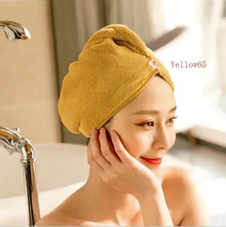 Women's Microfiber Hair Dryer Cap Absorbent Hair Towel. - EX-STOCK Canada