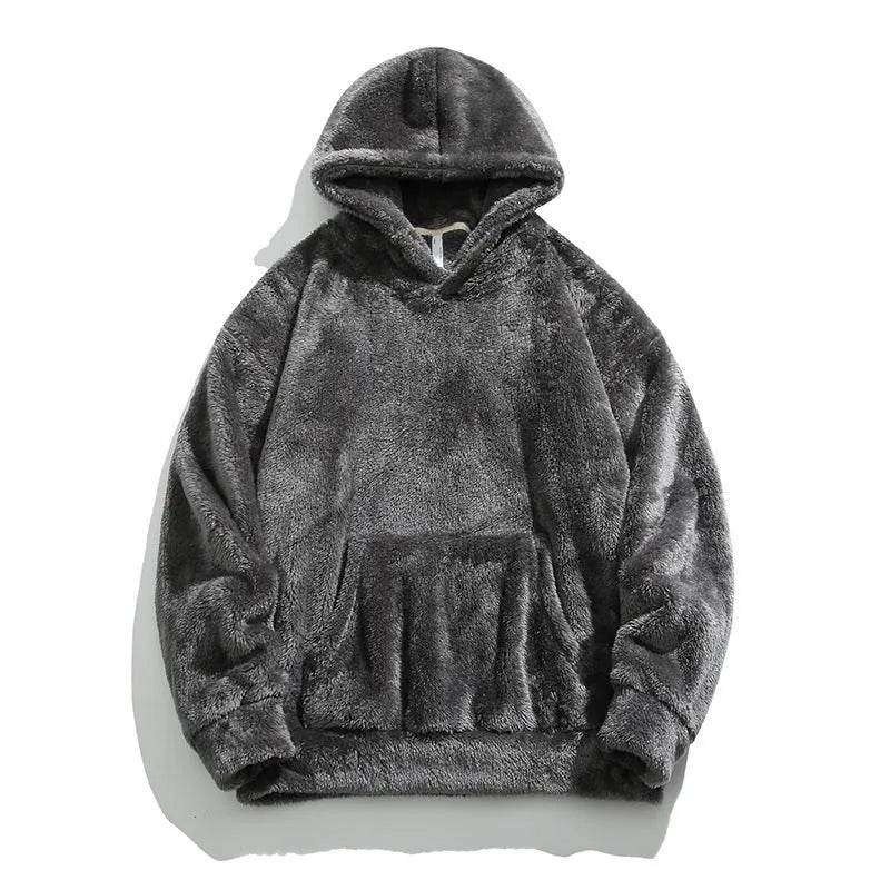 Men's Fashion Retro Winter Couple Casual Fleece Hoodie Sweatshirt top - EX-STOCK Canada