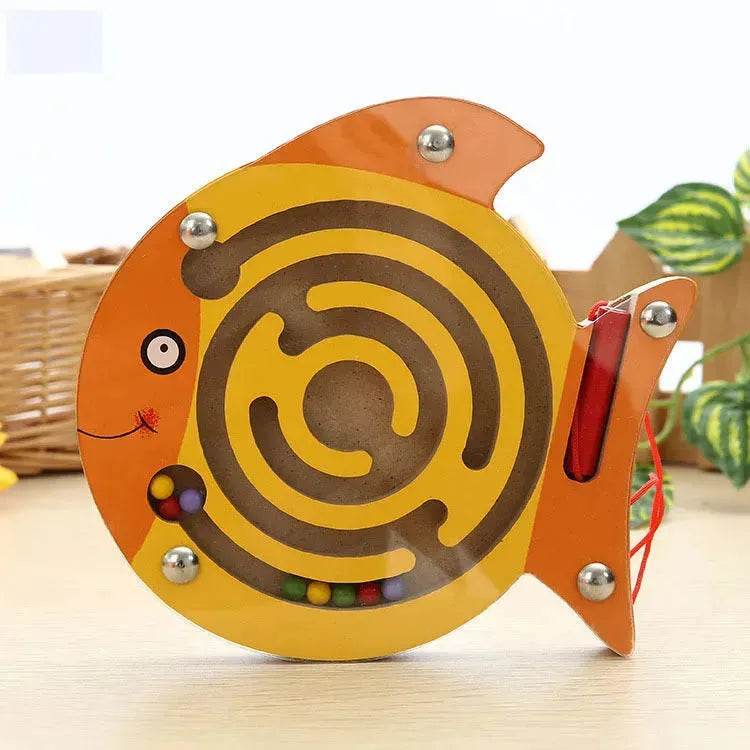 Children Magnetic Maze Toy Kids Wooden Puzzle Game Toy Kids Early Educational Brain Teaser Wooden Toy Intellectual Jigsaw Board - EX-STOCK Canada