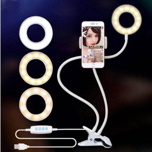 Live Streaming Light - LED Selfie Ring Light for Live Adjustable Makeup Light-8cm Stand - EX-STOCK Canada