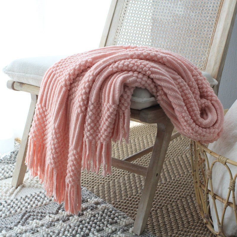 Nordic Knitted Blanket Woolen Blanket Blanket Bubble Blanket Sofa Blanket EX-STOCK Canada