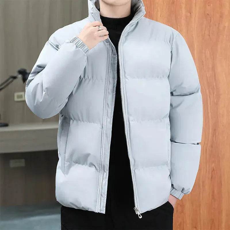 Winter Cotton padded Velvet Thick Stand Collar Rain Puffer Jacket for men - EX-STOCK Canada