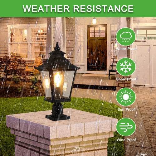 Outdoor Glass Pillar Headlights exterior decor Landscape Pathway Lighting - EX-STOCK Canada