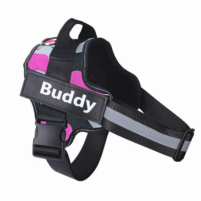 Personalized Dog Harness NO PULL Reflective Breathable Adjustable Pet Harness Vest For Small Large Dog Custom Patch Pet Supplies EX-STOCK Canada