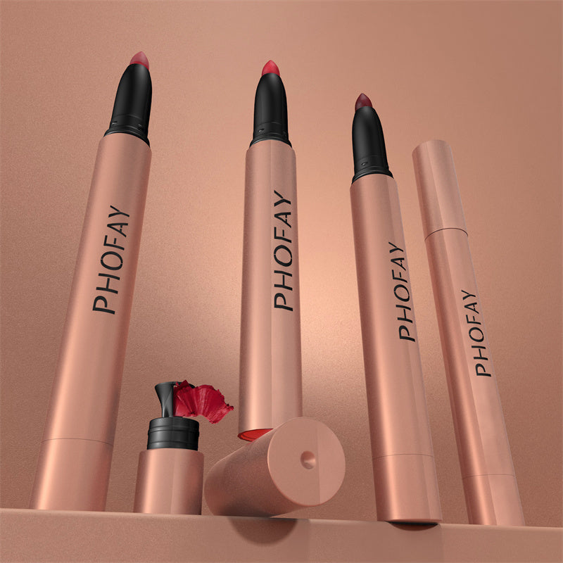 PHOFAY Matte Lip Liner Lipstick Pen – 8 Shades + Full Set