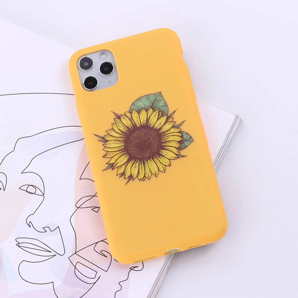 Floral Printed Liquid Silicone mobile phone case Unisex - EX-STOCK Canada